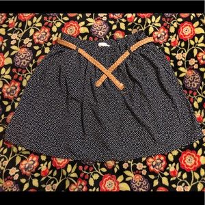 Blue polka dot skirt